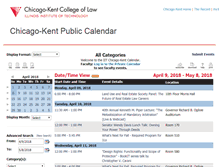 Tablet Screenshot of calendar.kentlaw.edu